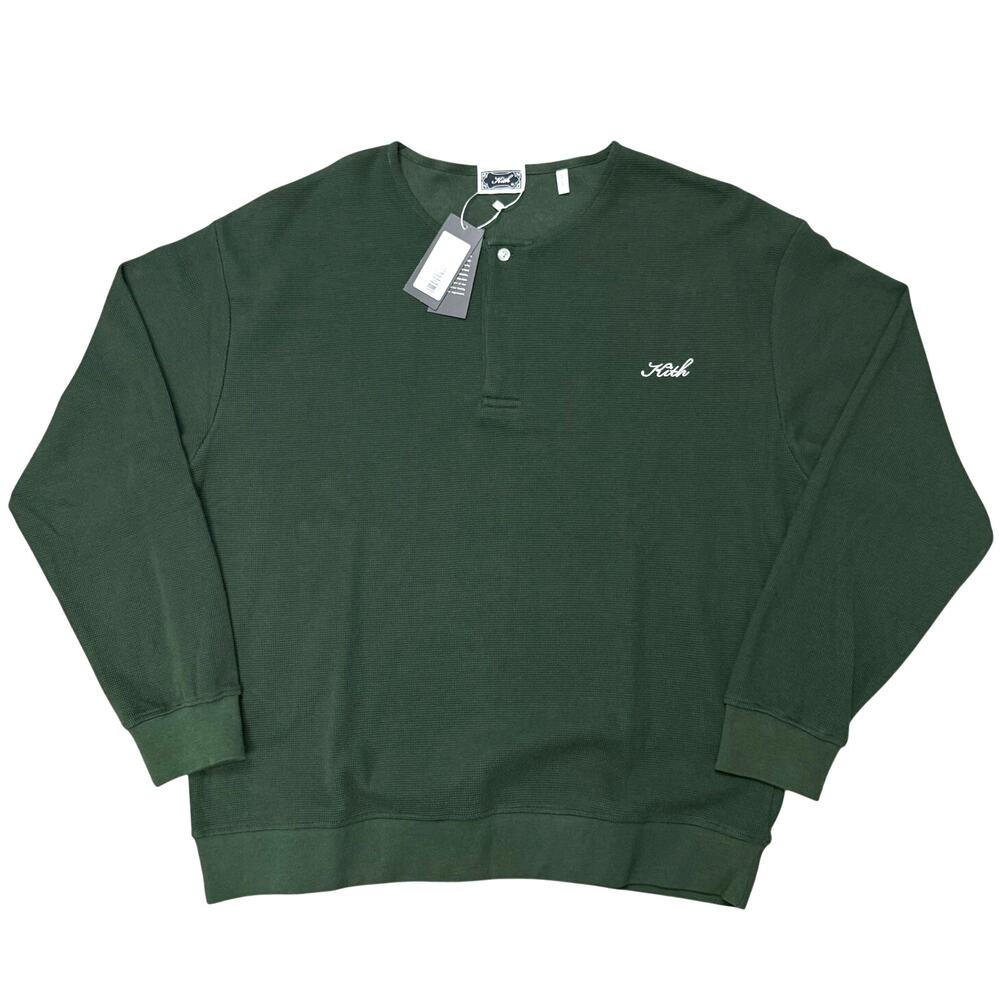 KITH Micro Waffle Colby Henley Pullover Long Sleeve XL - Picture 1 of 3
